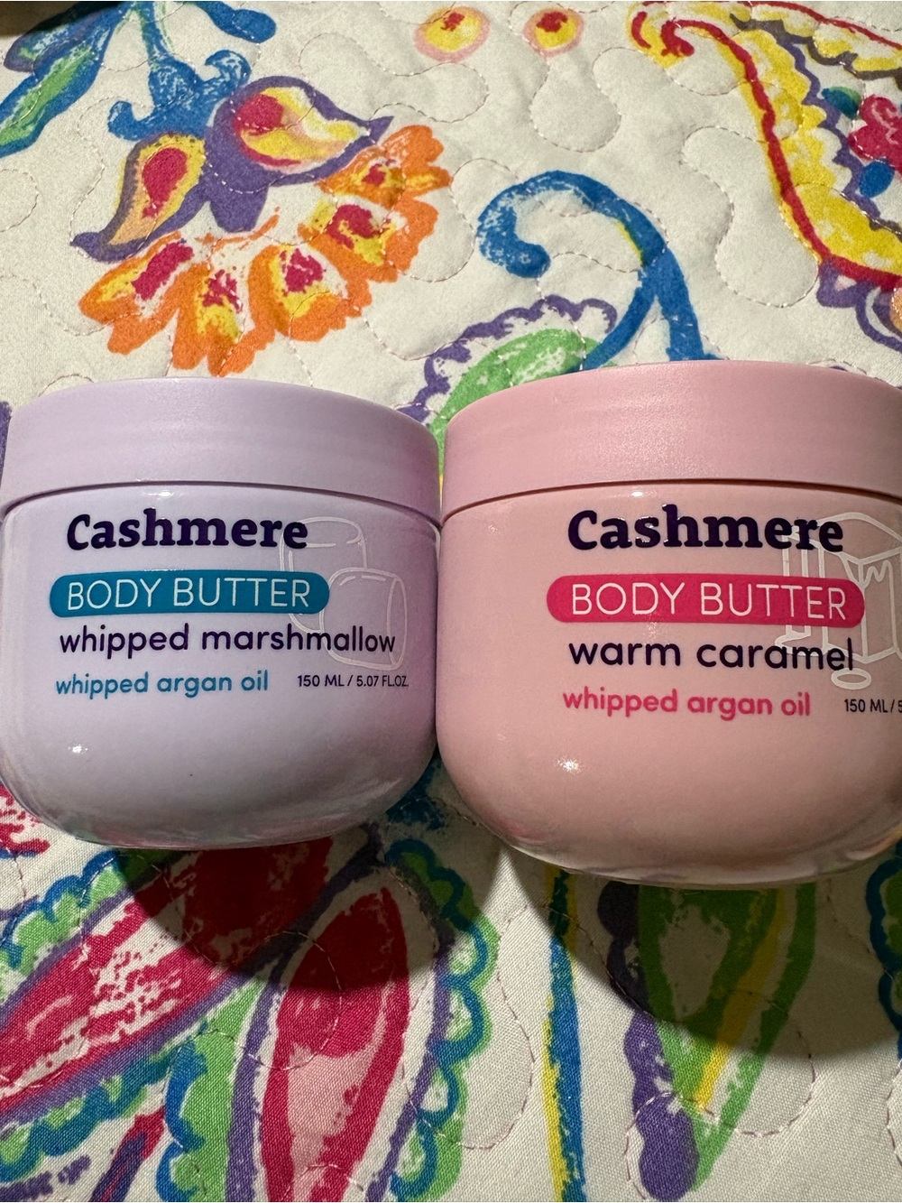 Whipped Marshmallow & Warm Caramel Body Butter Set (Pink, Lavender)